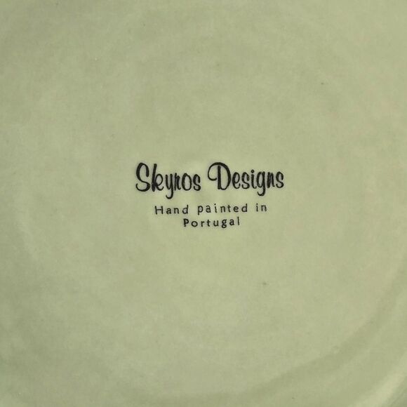 SKYROS Isabella Jade Salad  Serving Bowl 12" X 4" Handcrafted In Portugal - Picture 7 of 7